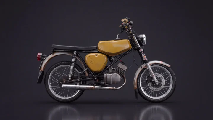 Simson S51 mit eingetragener Scheibenbremse vorn